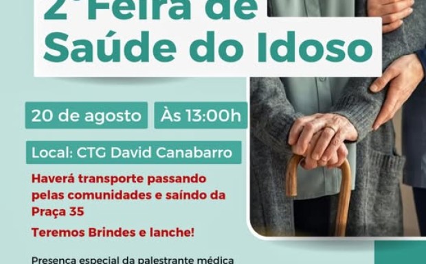 Foto de capa da notícia: VEM AÍ A 2ª FEIRA DE SAÚDE DO IDOSO