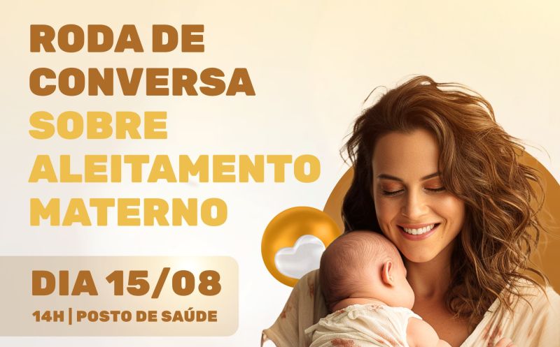 Foto de capa da notícia: SECRETARIA DE SAÚDE PROMOVE RODA DE CONVERSA SOBRE ALEITAMENTO MATERNO