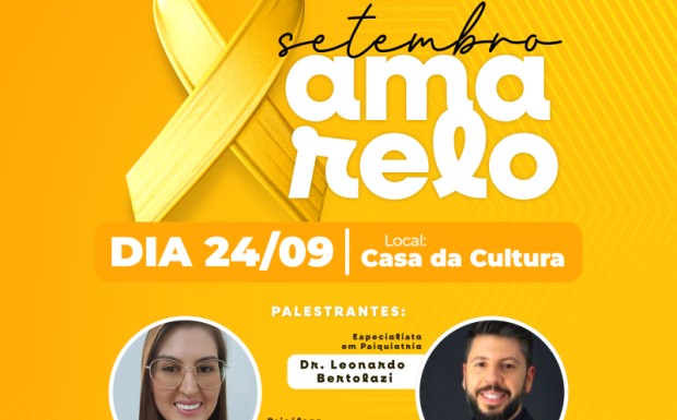 Foto de capa da notícia: EVENTO ESPECIAL DO SETEMBRO AMARELO SERÁ REALIZADO NO DIA 24