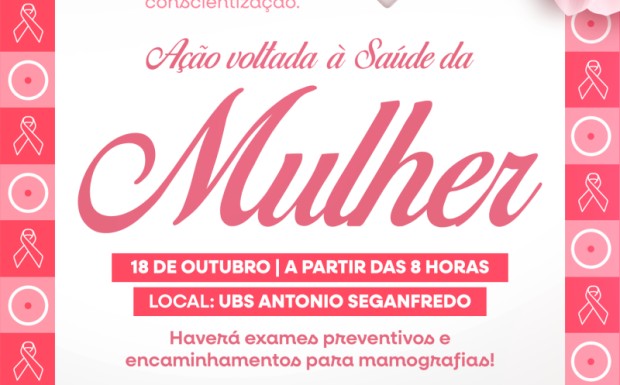 Foto de capa da notícia: AÇÃO DE PREVENÇÃO À SAÚDE DA MULHER SERÁ NO DIA 18