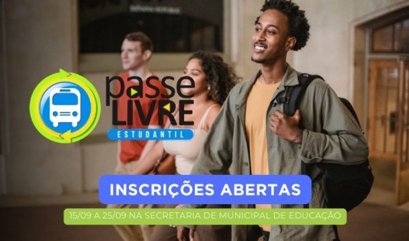 Foto de capa da notícia: INSCRIÇÕES ABERTAS - PASSE LIVRE ESTUDANTIL - AUXÍLIO ESTADUAL 2º SEMESTRE