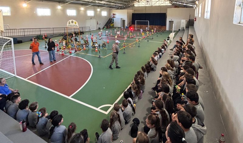 Foto de capa da notícia: Escolinha de Trânsito promove atividades educativas em Guaporé