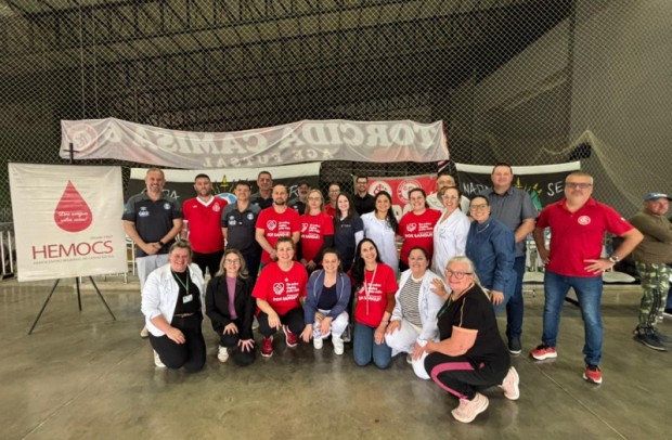 Foto de capa da notícia: 76 bolsas de sangue foram coletadas em uma ação realizada em parceria com a Secretaria da Saúde, a ACG e a AGG de Guaporé