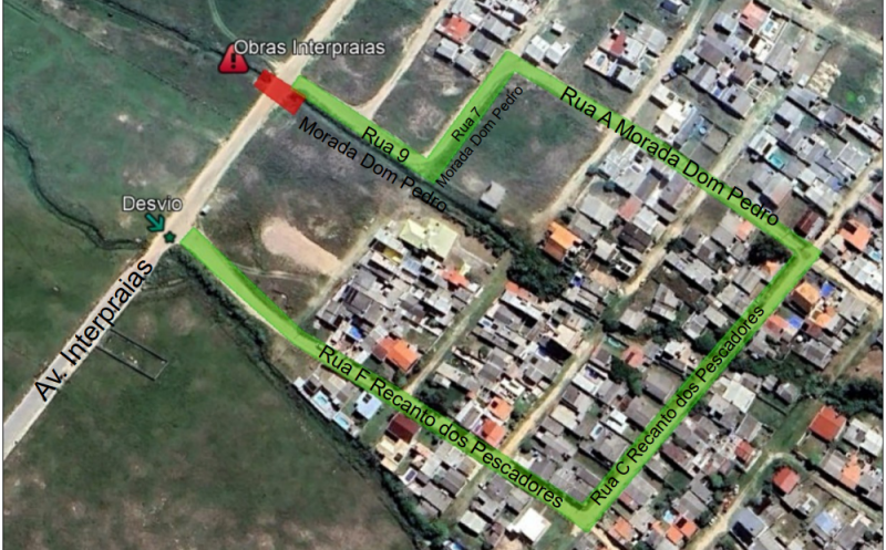 Foto de capa da notícia: Obras avançam na Avenida Interpraias e exigem alterações no tráfego