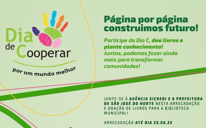 Foto de capa da notícia: Prefeitura e Sicredi promovem campanha de arrecadação de livros