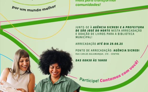 Foto de capa da notícia: Prefeitura e Sicredi promovem campanha de arrecadação de livros