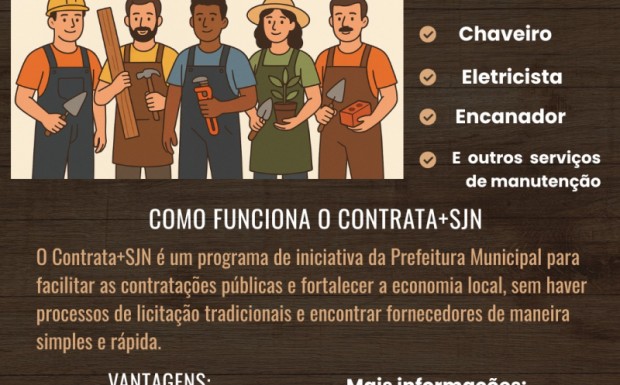 Foto de capa da notícia: Prefeitura lança programa Contrata+SJN para fortalecer microempreendedores locais