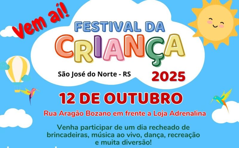 Foto de capa da notícia Festival da Criança 2025 será realizado no dia 12 de outubro