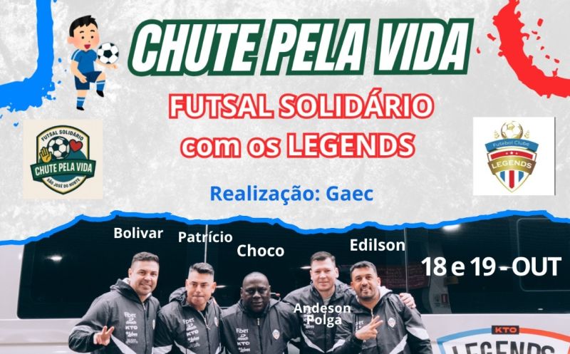 Foto de capa da notícia: São José do Norte recebe o evento “Chute pela Vida – Futsal Solidário” nos dias 18 e 19 de outubro