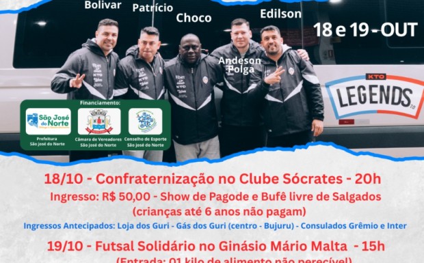 Foto de capa da notícia: São José do Norte recebe o evento “Chute pela Vida – Futsal Solidário” nos dias 18 e 19 de outubro