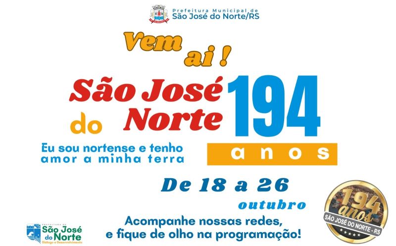 Foto de capa da notícia: São José do Norte se prepara para celebrar 194 anos com ampla programação