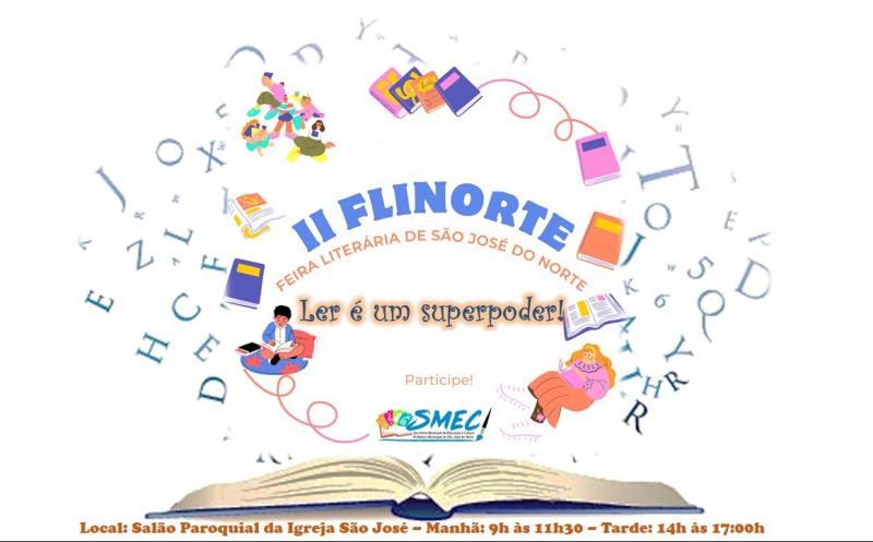 Foto de capa da notícia: São José do Norte promove a 2ª Feira Literária – FLINORTE