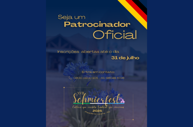 Foto de capa da notícia: SEJA UM PATROCINADOR OFICIAL DA XVII SCHMIERFEST!
