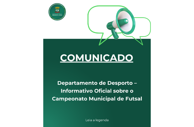 Foto de capa da notícia: Departamento de Desporto – Informativo Oficial sobre o Campeonato Municipal de Futsal