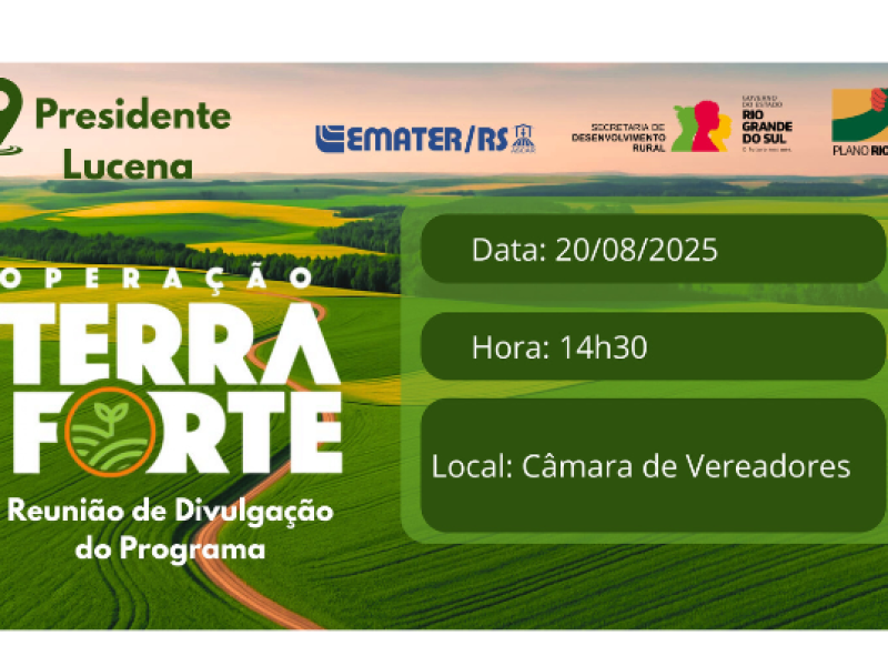 Foto de capa da notícia Programa Operação Terra Forte