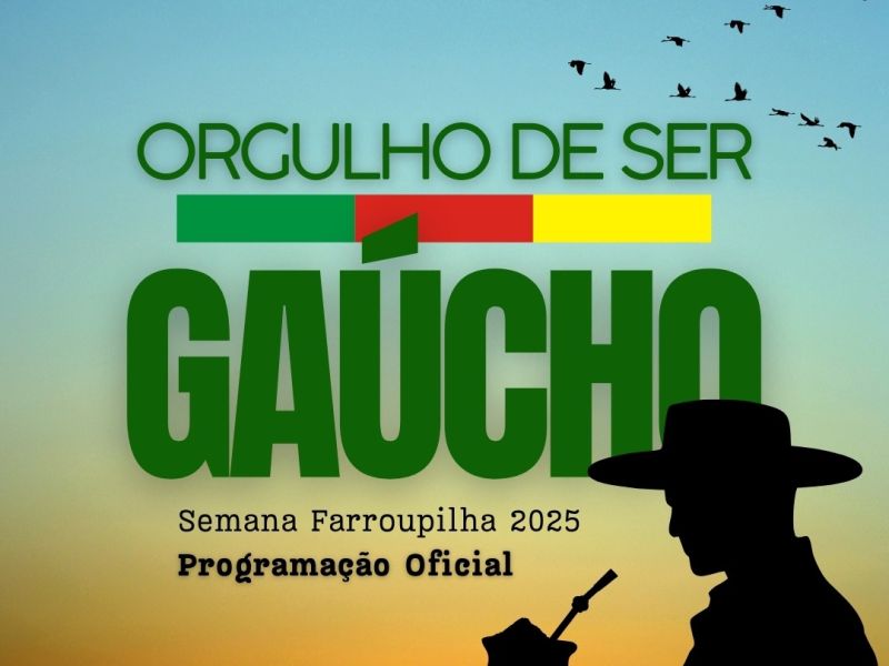 Foto de capa da notícia: Está se aproximando a Semana Farroupilha 2025! 💚❤️💛