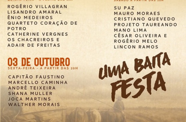 Foto de capa da notícia: Festival de Arte & Cultura do Pampa Gaúcho inicia nesta quinta-feira em São Gabriel