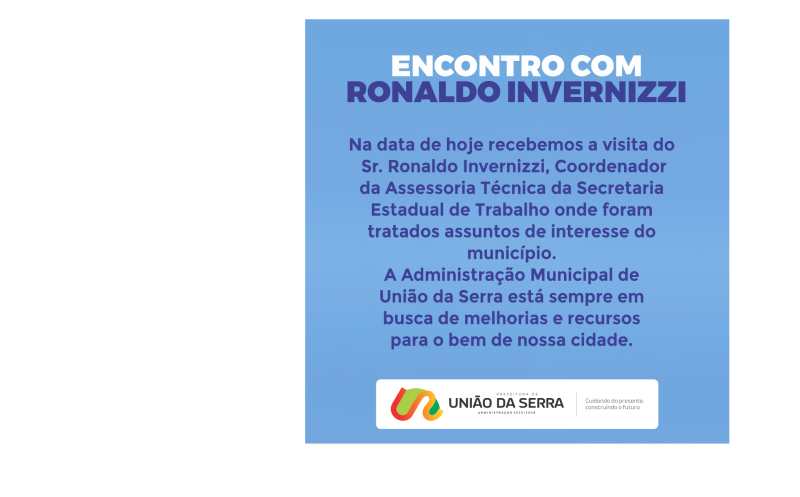 Foto de capa da notícia ENCONTRO COM RONALDO INVERNIZZI