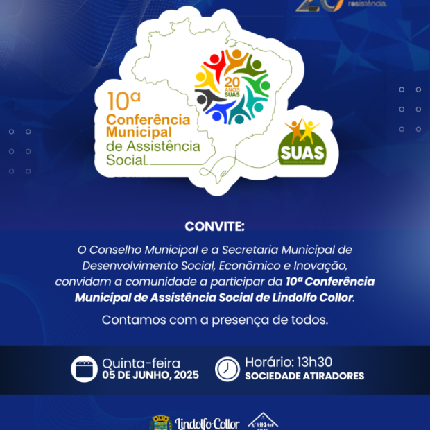 Foto de capa da notícia: 10ª Conferência Municipal de Assistência Social de Lindolfo Collor.