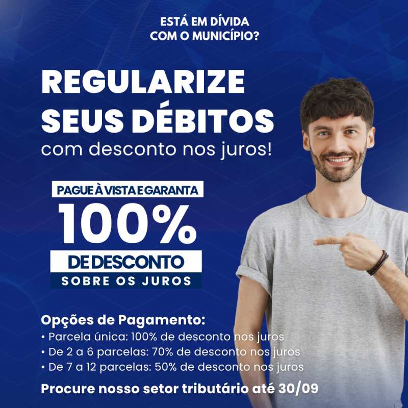 Foto de capa da notícia: REGULARIZAÇÃO DE DÉBITOS