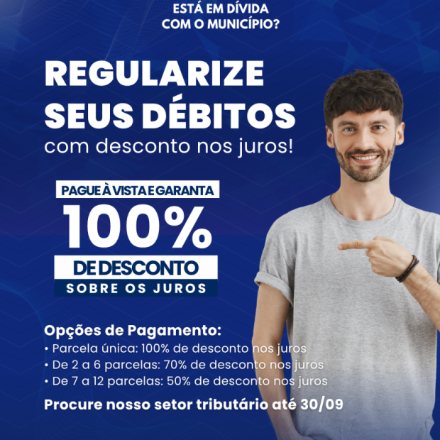 Foto de capa da notícia: REGULARIZAÇÃO DE DÉBITOS