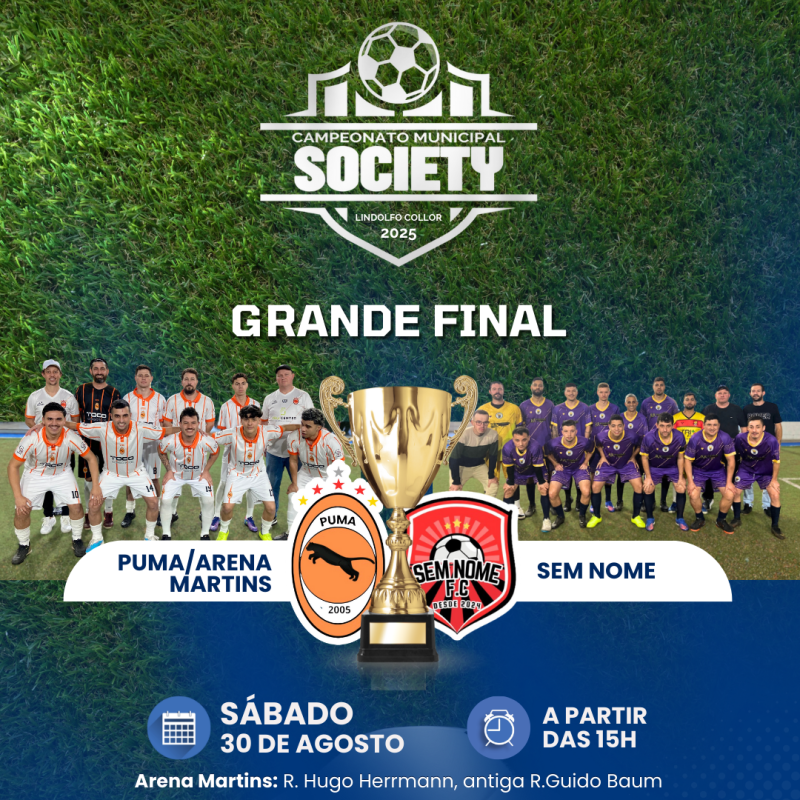 Foto de capa da notícia: FINAL DO CAMPEONATO MUNICIPAL DE FUTEBOL SOCIETY: