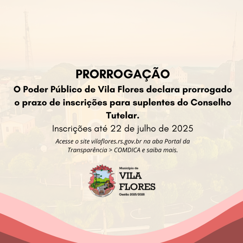 Foto de capa da notícia: PRORROGAÇÃO ELEIÇÃO DOS SUPLENTES DO CONSELHO TUTELAR