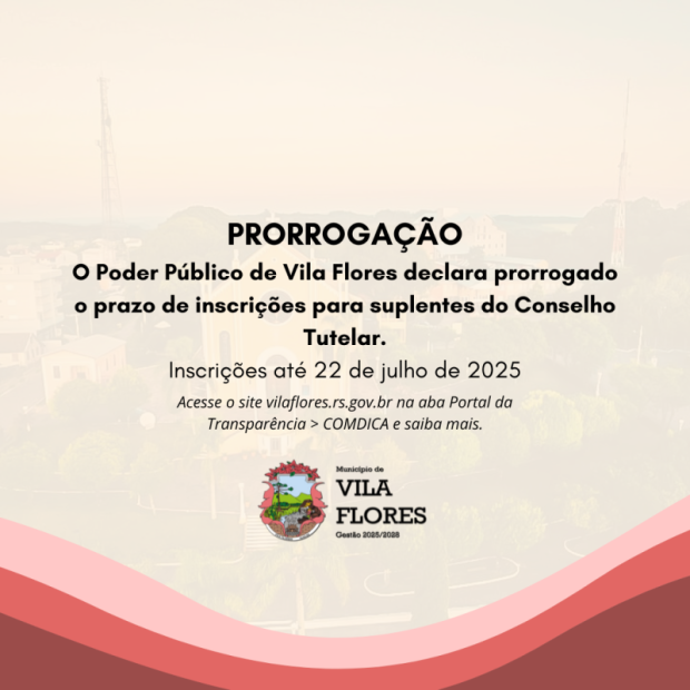Foto de capa da notícia: PRORROGAÇÃO ELEIÇÃO DOS SUPLENTES DO CONSELHO TUTELAR