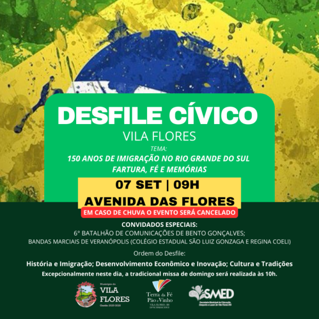 Foto de capa da notícia: VEM AÍ O DESFILE CÍVICO DE VILA FLORES