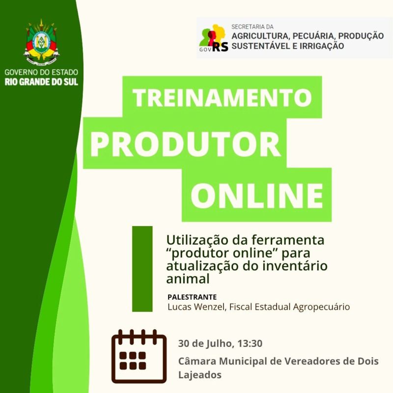 Foto de capa da notícia: TREINAMENTO PARA PRODUTORES QUE POSSUEM REBANHOS