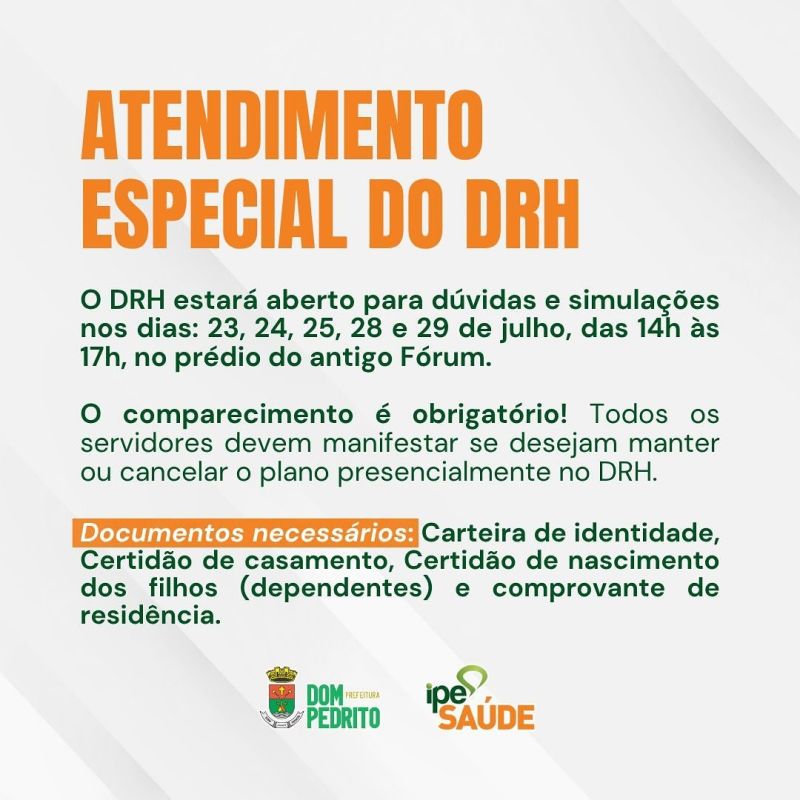 Foto de capa da notícia: Atendimento especial do DRH sobre o IPE Saúde!