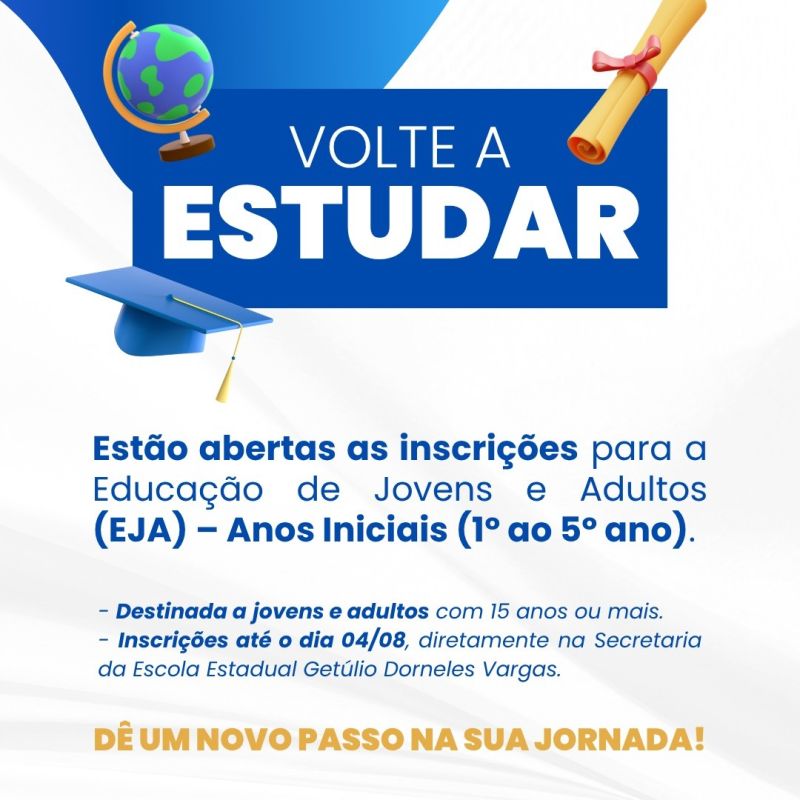 Foto de capa da notícia: Ainda dá tempo de voltar a estudar!