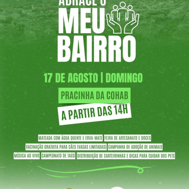 Foto de capa da notícia: É neste domingo que o “Abrace Meu Bairro” vai agitar a Cohab! 
