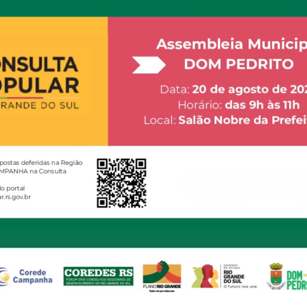 Foto de capa da notícia: PARTICIPE DA ASSEMBLEIA MUNICIPAL DA CONSULTA POPULAR!