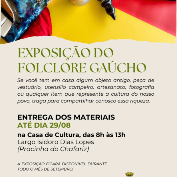 Foto de capa da notícia: Dom Pedrito promove Exposição do Folclore Gaúcho
