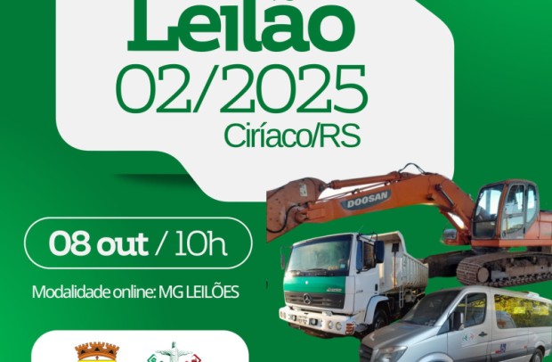 Foto de capa da notícia: Leilão 02/2025
