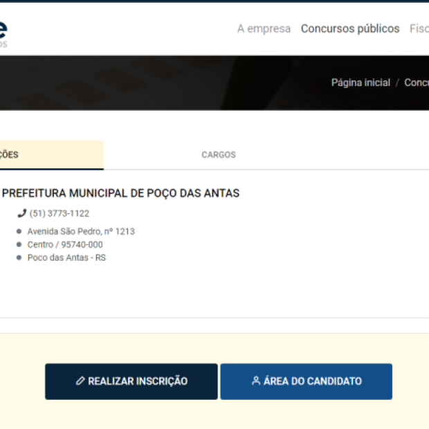Foto de capa da notícia: Abertas as inscrições para o Concurso Público de Poço das Antas