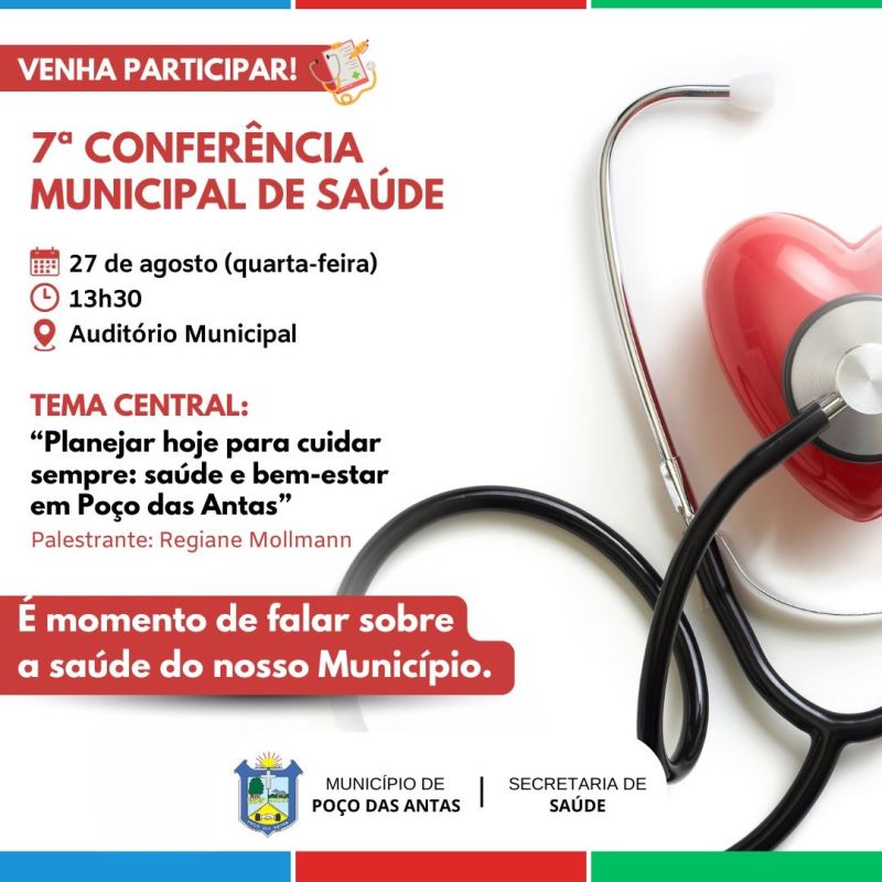 Foto de capa da notícia: Poço das Antas realiza 7ª Conferência Municipal de Saúde no dia 27 deste mês