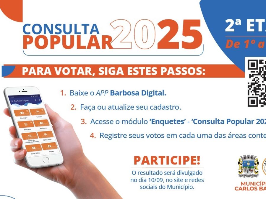 Foto de capa da notícia Consulta Popular 2025: Segunda etapa acontece de 1º a 7 de setembro