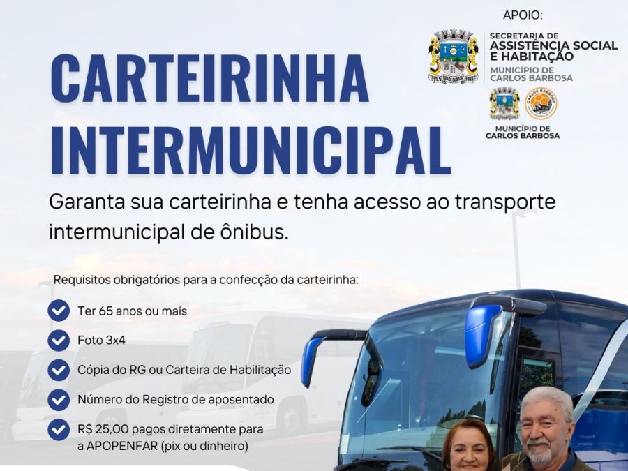 Foto de capa da notícia Carteirinha de Transporte Intermunicipal para pessoas idosas: Definida a data para solicitação