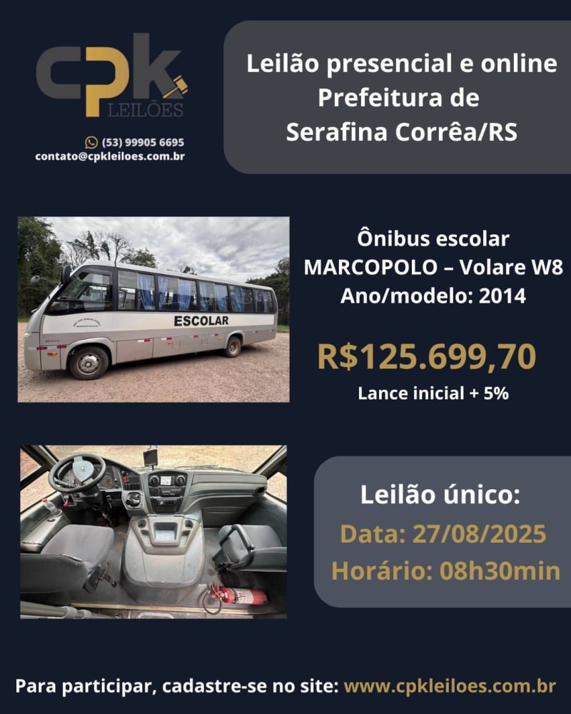Leilão de Bens Móveis Inservíveis: Prefeitura anuncia alienação de bens do Município
