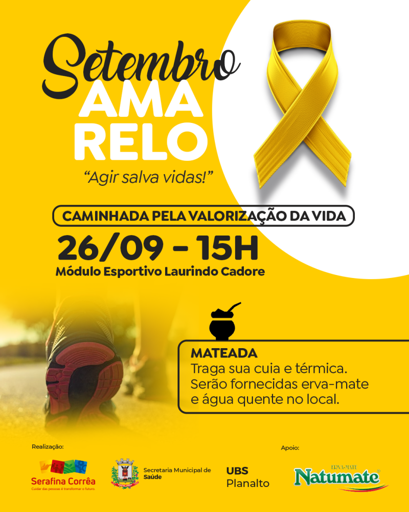Setembro Amarelo: Vem aí a Caminhada pela Valorização da Vida!