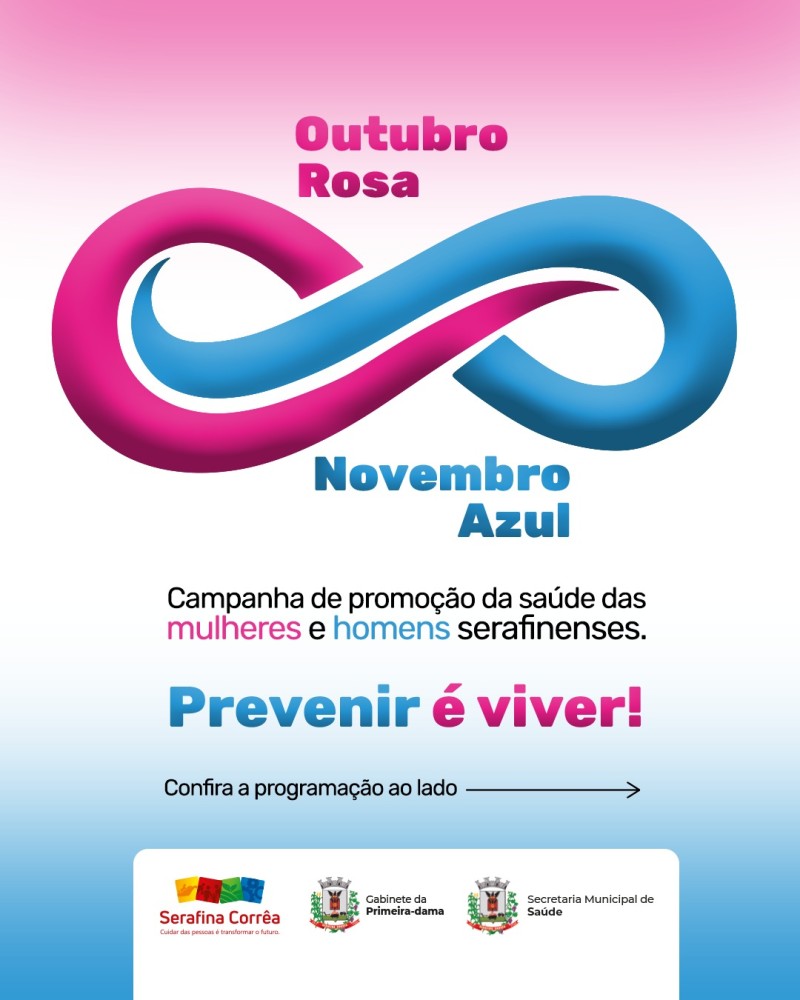Outubro Rosa e Novembro Azul: Secretaria de Saúde divulga cronograma das campanhas