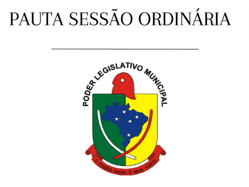 Foto de capa da notícia PAUTA SESSÃO ORDINÁRIA