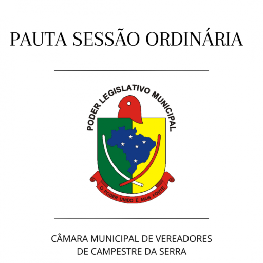 Foto de capa da notícia: PAUTA SESSÃO ORDINÁRIA