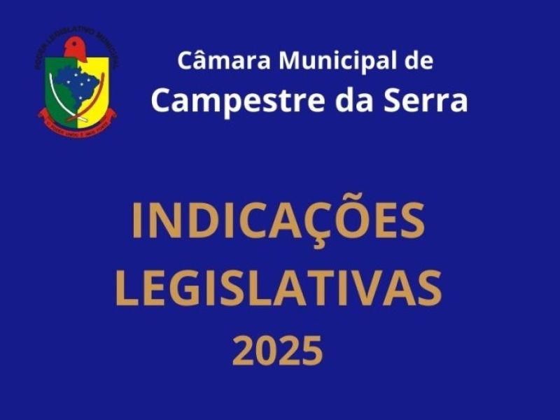 Foto de capa da notícia Confira as indicações apresentadas pelos vereadores
