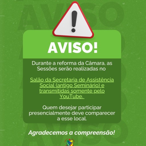 Foto de capa da notícia: Sessões da Câmara terão novo local durante a reforma