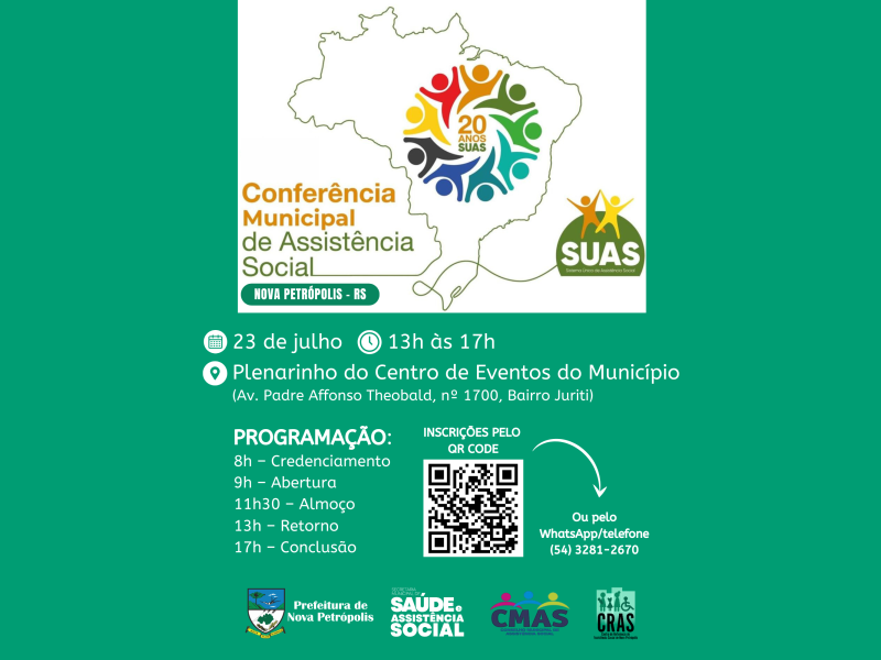 Foto de capa da notícia: Nova Petrópolis realiza Conferência Municipal de Assistência Social dia 23 de julho