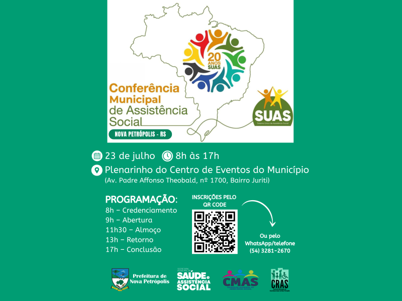 Foto de capa da notícia: Nova Petrópolis realiza Conferência Municipal de Assistência Social dia 23 de julho