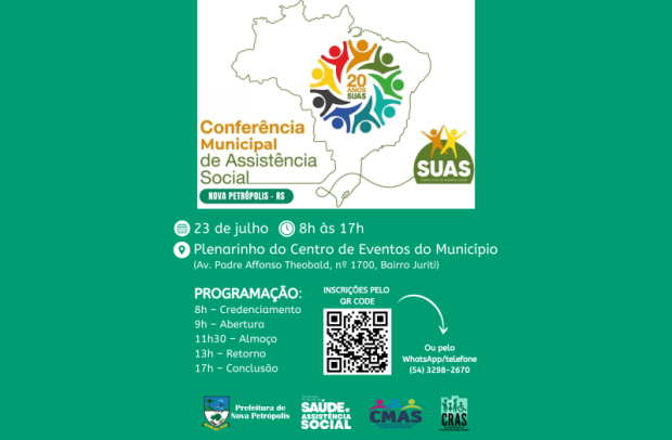Foto de capa da notícia: Nova Petrópolis realiza Conferência Municipal de Assistência Social dia 23 de julho